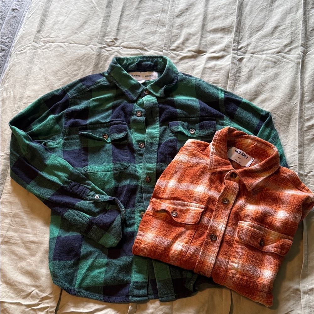 Old Navy Boys Plaid Flannel Shirts